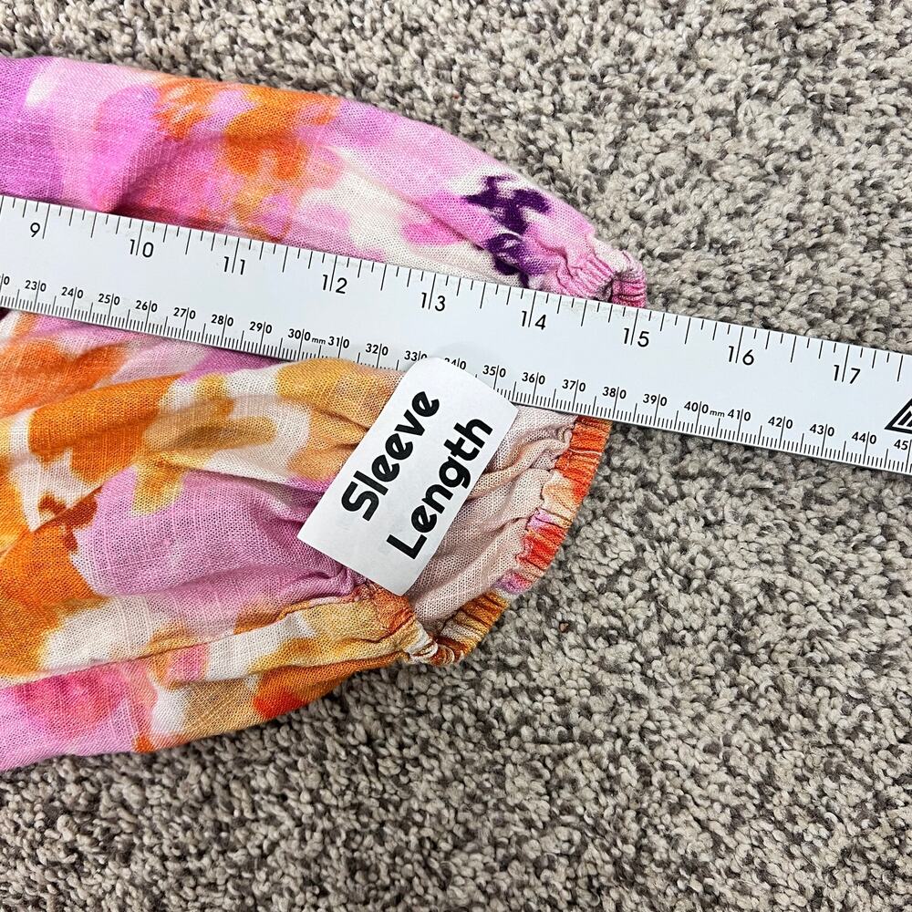 NICHOLAS Women's 8 Watercolor Celie Bassett Floral Linen Blend Resort Maxi Dress - Picture 12 of 14